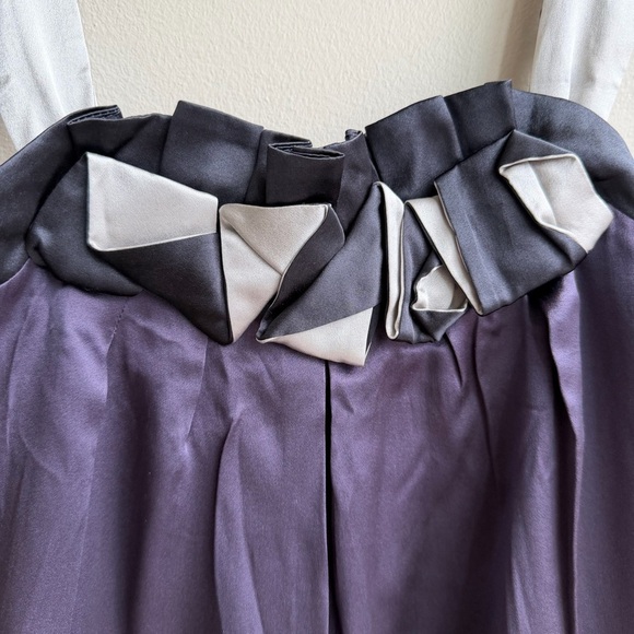 BCBG Y2K Silk Purple Black Silver Going Out Dress w/ Pockets - Picture 5 of 13